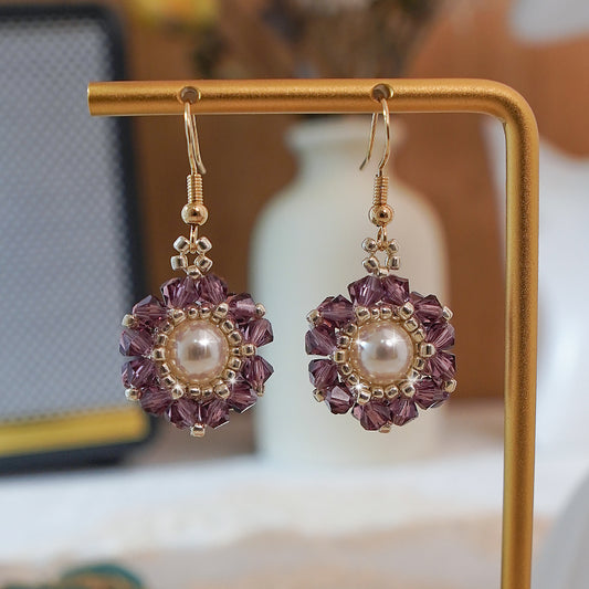 Handicraft "Violet Constellation" Pentagram Earrings Collection