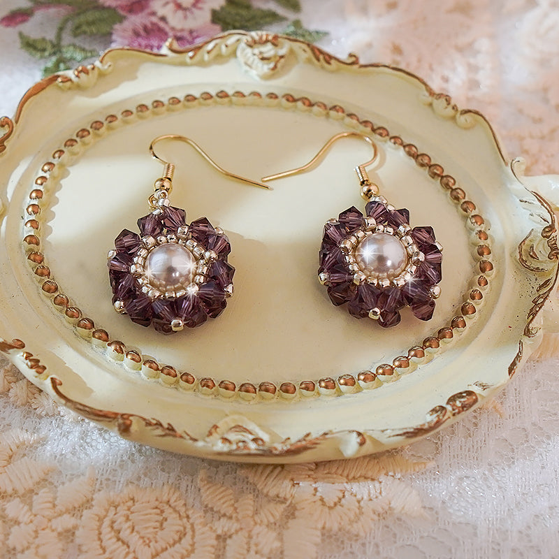 Handicraft "Violet Constellation" Pentagram Earrings Collection