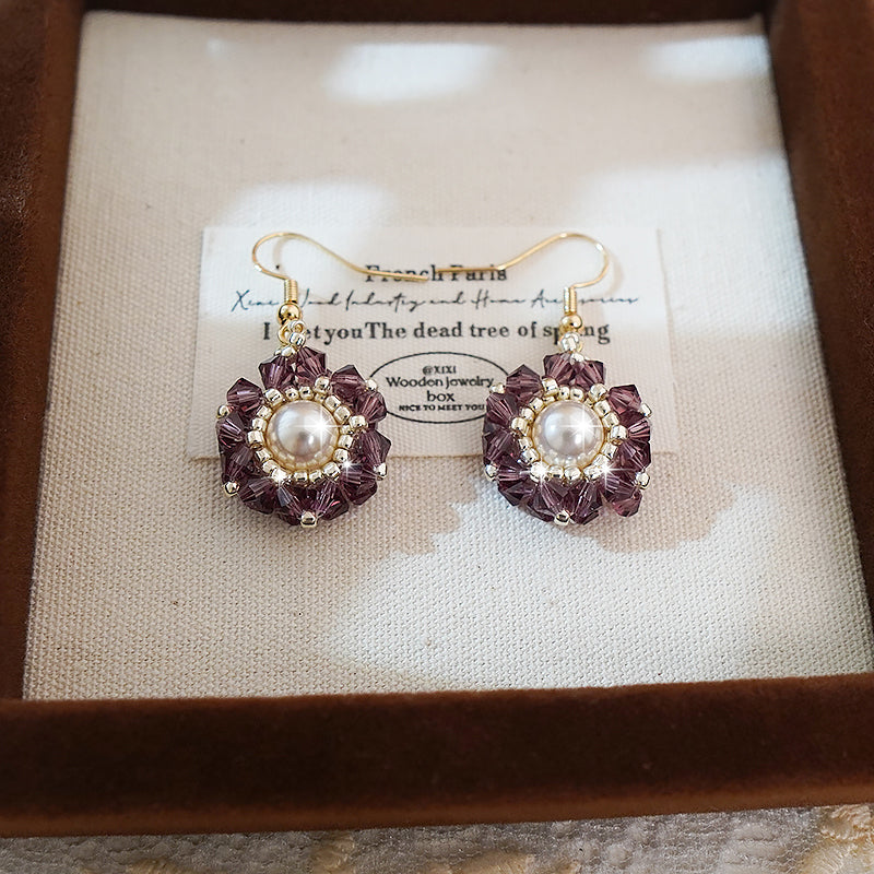 Handicraft "Violet Constellation" Pentagram Earrings Collection